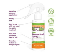 Boogie No-Rub Liquid Diaper Rash Spray with Zinc Oxide, 1.7 fl oz