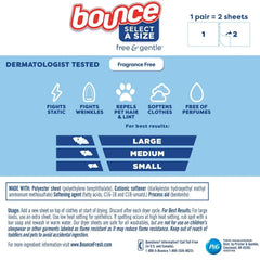 Bounce Select a Size Free & Gentle Dryer Sheets, Unscented, 400 ct. - USA MEGA SHOP