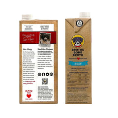 Brutus Bone Broth, Beef Bone Broth Adult Dog Meal Topper, 32 oz., 3 pk.
