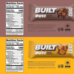 Built Puff, Protein Bar Variety Twin Pack, Brownie Batter & Salted Caramel, Value Pack, 13 ct./1.41 oz. - USA MEGA SHOP
