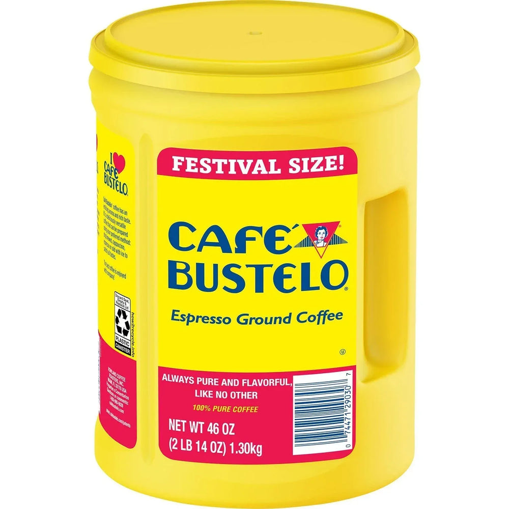 Café Bustelo Festival Size Dark Roast Ground Coffee, Espresso 46 oz. - USA MEGA SHOP