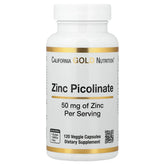 California Gold Nutrition, Zinc Picolinate, 50 mg, 120 Veggie Capsules