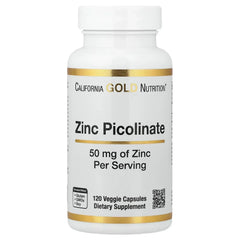 California Gold Nutrition, Zinc Picolinate, 50 mg, 120 Veggie Capsules - USA MEGA SHOP