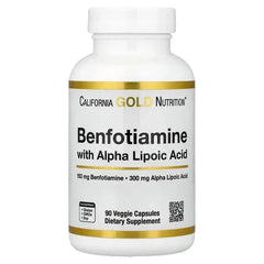 California Gold Nutrition, Benfotiamine + Alpha Lipoic Acid and L-Leucine, 90 Veggie Capsules