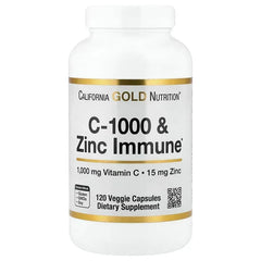California Gold Nutrition, C-1000 & Zinc Immune, 120 Veggie Capsules