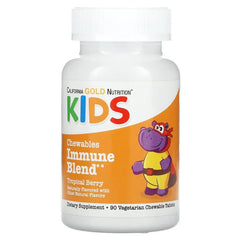 California Gold Nutrition, Chewable Immune Blend with Vitamin A, Vitamin C, Vitamin E, and Zinc for Children, Natural Tropical Berry, 90 Vegetarian Tablets - USA MEGA SHOP
