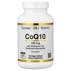 California Gold Nutrition, CoQ10 with Bioperine® Black Pepper Extract, 150 Veggie Softgels - USA MEGA SHOP