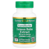 California Gold Nutrition, EuroHerbsâ„¢, Lemon Balm Extract, Euromed Quality, 500 mg - USA MEGA SHOP