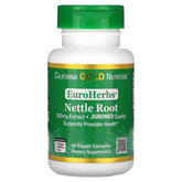 California Gold Nutrition, EuroHerbs, Nettle Root Extract, Euromed Quality, 250 mg, 60 Veggie Capsules - USA MEGA SHOP