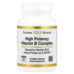California Gold Nutrition, High Potency Vitamin B Complex with Methyl Folate & Methyl B12