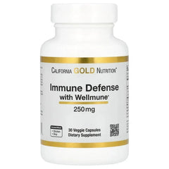 California Gold Nutrition, Immune Defense with Wellmune®, Beta-Glucan, 250 mg, 30 Veggie Capsules