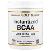 California Gold Nutrition, Instantized BCAA Powder with L-Leucine, L-Isoleucine, and L-Valine, Unflavored, 2 lb (907 g) - USA MEGA SHOP