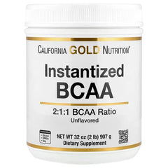 California Gold Nutrition, Instantized BCAA Powder with L-Leucine, L-Isoleucine, and L-Valine, Unflavored, 2 lb (907 g) - USA MEGA SHOP
