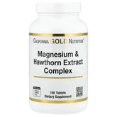 California Gold Nutrition, Magnesium & Hawthorn Extract Complex with Taurine, Coleus forskohlii Extract, and Hops, 180 Tablets - USA MEGA SHOP