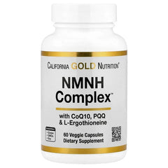 California Gold Nutrition, NMNH Complex, with CoQ10, PQQ & L-Ergothioneine, 60 Veggie Capsules - USA MEGA SHOP