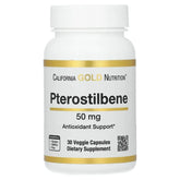 California Gold Nutrition, Pterostilbene, 50 mg, 30 Veggie Capsules - USA MEGA SHOP