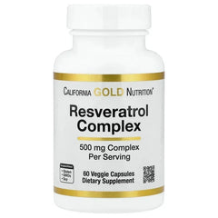 California Gold Nutrition, Resveratrol Complex with Grape Seed Extract, Red Wine Extract, and trans-Resveratrol