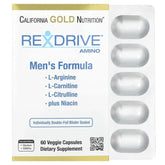 California Gold Nutrition, Rexdriveâ„¢ Amino with L-Arginine HCl, L-Citrulline, Acetyl-L-Carnitine Arginate DiHydrochloride, and Glycine Propionyl-L-Carnitine HCl, Men's Formula, 60 Veggie Capsules - USA MEGA SHOP