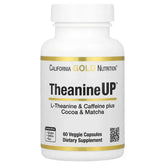 California Gold Nutrition, TheanineUPâ„¢, L-Theanine & Caffeine Plus Cocoa, and Matcha, 60 Veggie Capsules - USA MEGA SHOP