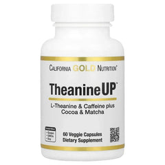 California Gold Nutrition, TheanineUP™, L-Theanine & Caffeine Plus Cocoa, and Matcha, 60 Veggie Capsules