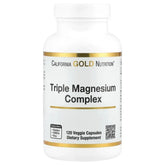 California Gold Nutrition, Triple Magnesium Complex, Malate, Citrate & Bisglycinate Chelate, 120 Veggie Capsules (105 mg per Capsule) - USA MEGA SHOP