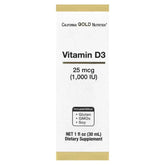 California Gold Nutrition, Vitamin D3, 25 mcg (1,000 IU), 1 fl oz (30 ml) - USA MEGA SHOP