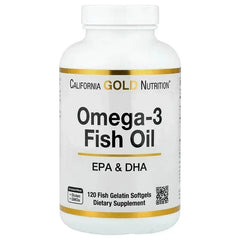 California Gold Nutrition, Omega-3 Fish Oil, 120 Fish Gelatin Softgels