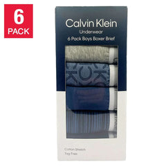 Calvin Klein Youth Boxer Brief Underwear, 6-pack - USA MEGA SHOP