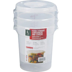 Cambro Round 4 Quart Food Storage Container with Lid, 3-count - USA MEGA SHOP