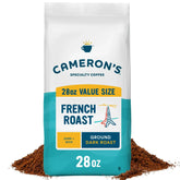 Cameron's Coffee Premium French Roast Ground Coffee, Dark Roast, 28 oz, Naturally Caffeinated - USA MEGA SHOP