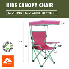 Ozark Trail Kids Canopy Chair with Safety Lock (125 lb. Capacity),