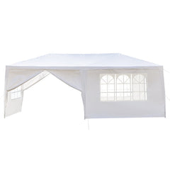 Alvantor White 10x20 ft Outdoor Pop Up Canopy Tent with 6 Removable Sidewalls,Easy-Setup Gazebo,6 Sides