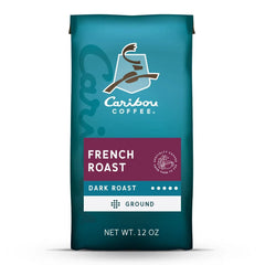 Caribou Coffee French Roast Premium Dark Roast Ground Coffee, Arabica, 12 oz