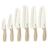 Carote 12Pcs Kitchen Knife Set with Blade Guards, White Granite Ceramic Knife, Stainless Steel - USA MEGA SHOP