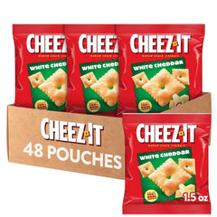Cheez-It galletas saladas de queso, galletas horneadas, aperitivos para el almuerzo, sabor queso cheddar blanco
