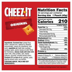 Cheez-It Crackers, Cheddar, 1.5 oz, 45-count - USA MEGA SHOP