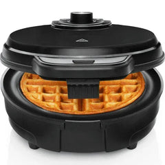 Chefman Anti-Overflow Belgian Waffle Maker w/ Shade Selector, Non-Stick Plates - Black, New