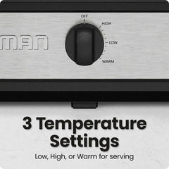 Chefman Stainless Steel Triple Slow Cooker & Buffet Server