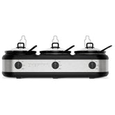 Chefman Stainless Steel Triple Slow Cooker & Buffet Server