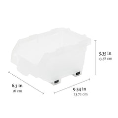Clearly Stacking Storage Bins, 16-pack