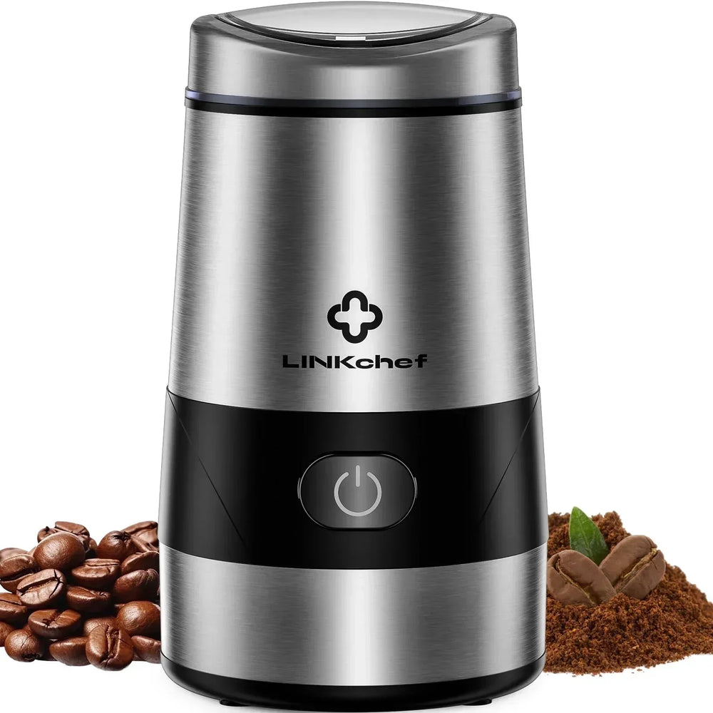 Coffee Grinder, LINKChef Quiet Spice Grinder, One Touch Coffee Mill for Beans, Spices and More - USA MEGA SHOP