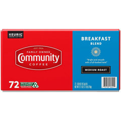 Community Coffee Breakfast Blend Medium Roast Single Serve, 72 ct. - USA MEGA SHOP