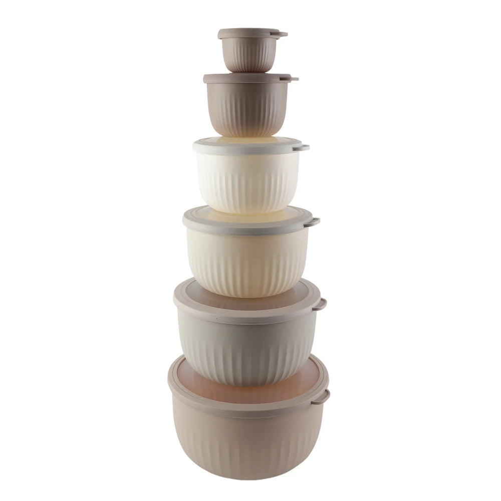 Cook with Color 12-Piece Mixing Bowls Set, White – Nesting, Durable & Space-Saving - USA MEGA SHOP