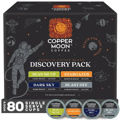 Copper Moon Coffee Variety Roast Coffee Pods, Discovery Pack, 80 ct.