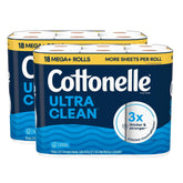 Cottonelle Ultra Clean Bath Tissue, 1-Ply, 313 Sheets, 36 Rolls - USA MEGA SHOP