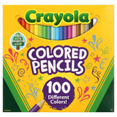 Crayola Colored Pencils, 100 Ct, Back to School Supplies, Adult Coloring Pencils, Art Classroom Must Haves, Coloring Gift for Teachers and Kids, Ages 5+