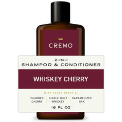 Cremo 2-in-1 Men's Shampoo & Conditioner, Whiskey Cherry Scent, 16 fl oz (PACK OF 3 )