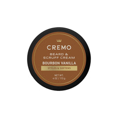 Cremo Beard & Scruff Cream, Bourbon Vanilla Scent, Moisturize & Condition Facial Hair, 4 oz