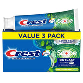 Crest Toothpaste, Premium Plus Scope Outlast Fluoride Toothpaste, Mint, 5.2 oz, 3 pack
