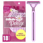 Maquinillas de afeitar desechables Daisy Gillette para mujer, de 2 hojas, 18 unidades, Rosado